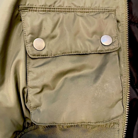 AEROPOSTALE Bomber Jacket Army Green - Picture 8 of 12